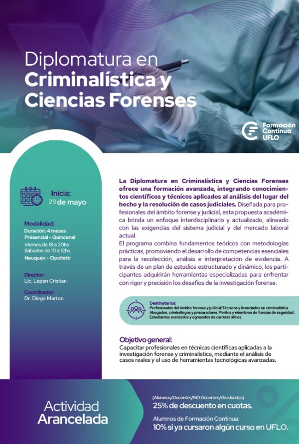 Diplomatura en Criminalística y Ciencias Forenses - Image 2