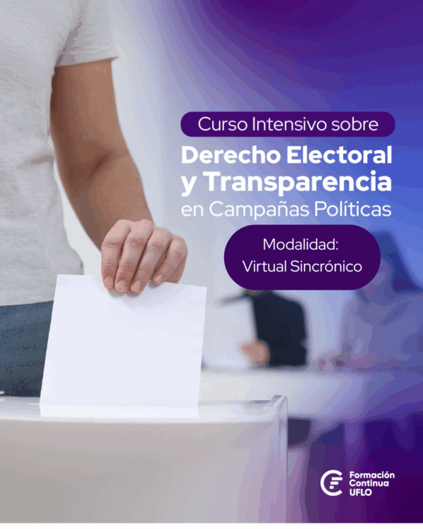Curso Intensivo sobre Derecho Electoral y Transparencia en Campañas Políticas - MODALIDAD VIRTUAL