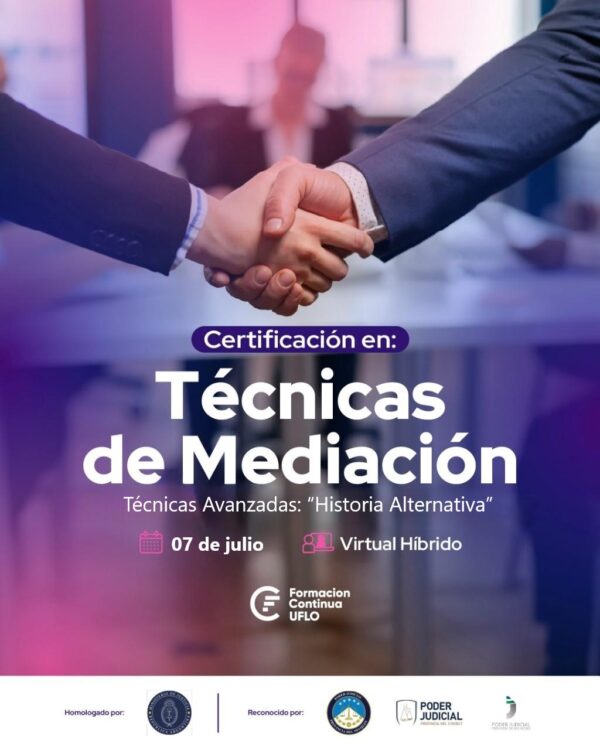 Certificación en Técnicas de Mediación – Técnicas Avanzadas: “Historia Alternativa”