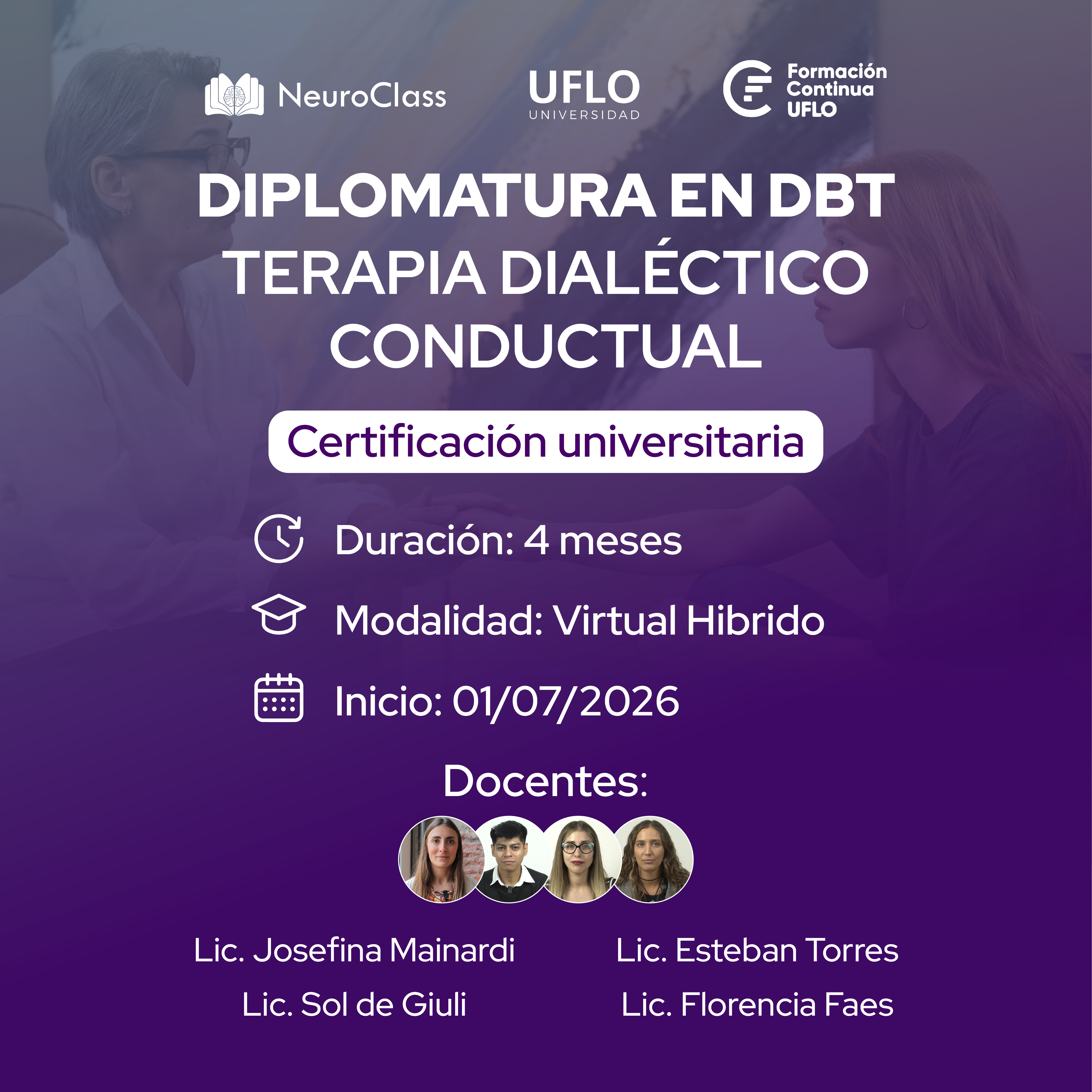 Diplomatura en DBT: Terapia Dialéctico-Conductual (2da edición)